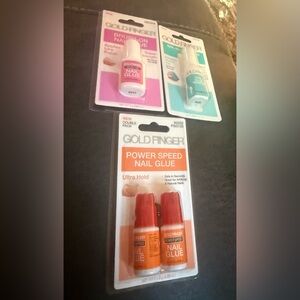 Power Speed Nail Glue two pack, Brush on Nail glue and Nail glue remover